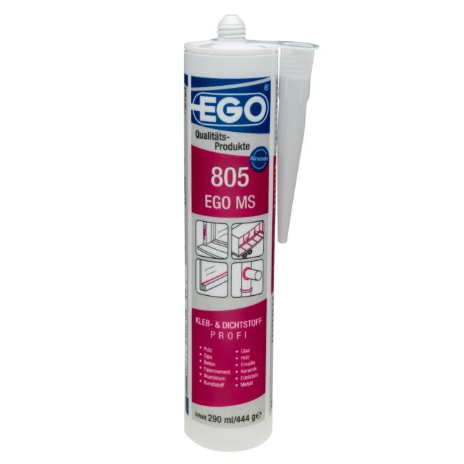 EGO MS 805 - Klebstoff und Dichtstoff - weiß - 290 ml Kartusche vorne