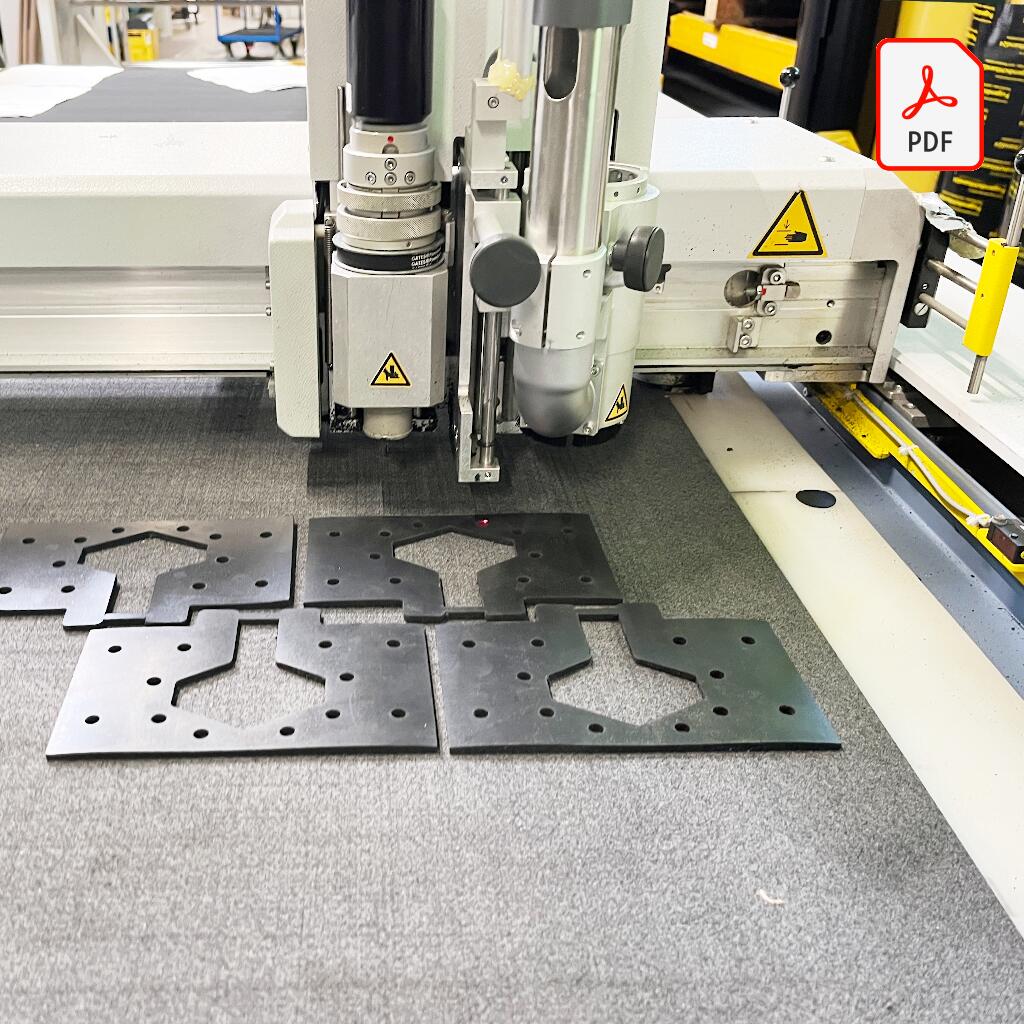 Beispielartikel individueller Zuschnitt von Flachdichtungen SBR-Vollgummi ohne Kleber