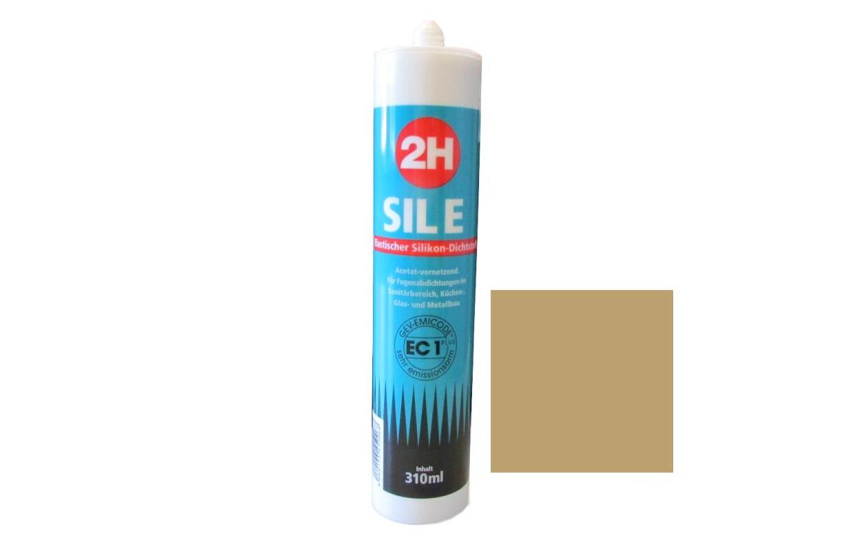 2H SIL E anemone 220 - Sanitärsilikon | Fliesensilikon - 310ml Kartusche