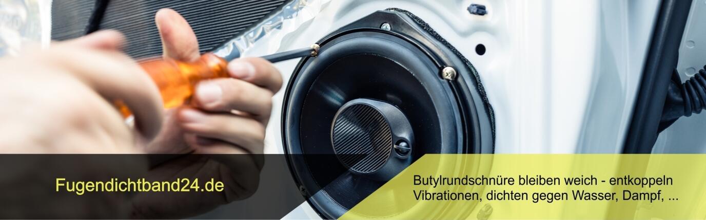 Butylrundschnüre - bleiben dauerelastisch, dichten gegen Wasser und Dampf, entkoppeln Schwingungen,