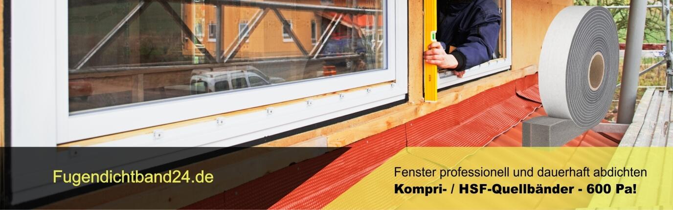 Professionelles Fensterdichtband / Quellband / Kompriband für den Fenstereinbau