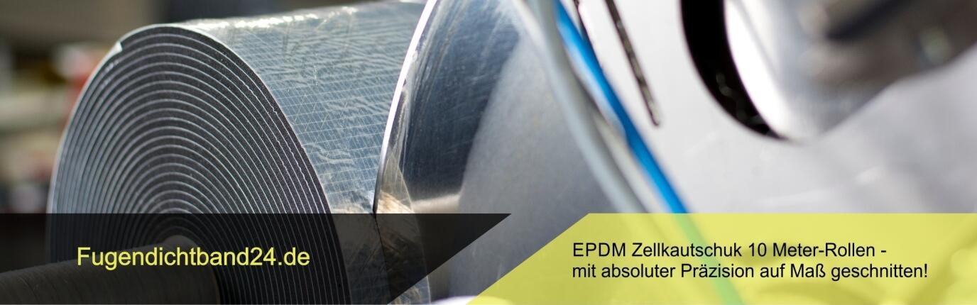 Unsere Präzisions-Schneidemaschine schneidet Sondermaße bei EPDM Zellkautschuk