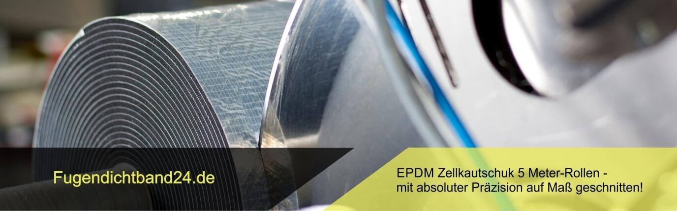 Unsere Präzisions-Schneidemaschine schneidet Sondermaße bei EPDM Zellkautschuk