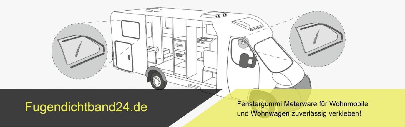 Fenstergummis / APTM- / APTK- oder Neoprenn-Dichtungen am WoMo - Wohnwagen kleben