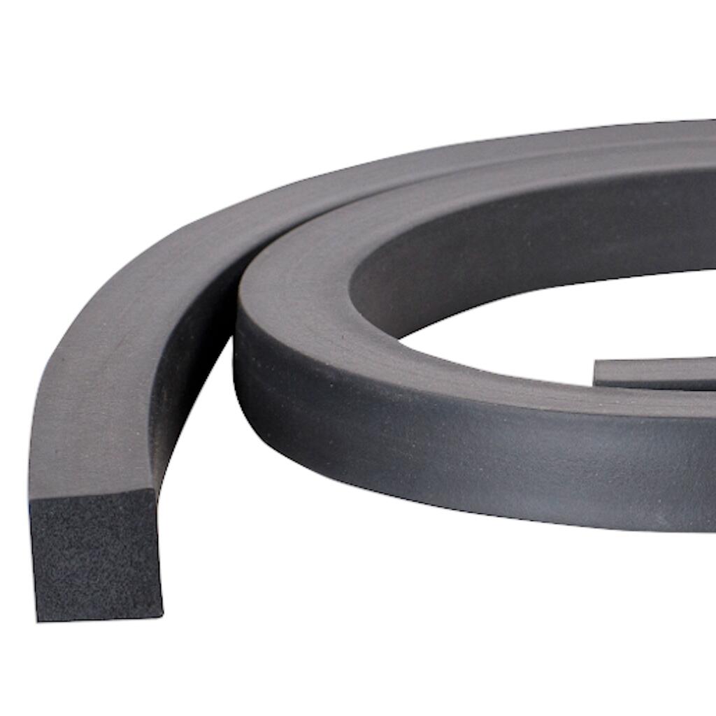 Detailansicht EPDM / Moosgummi Vierkantprofil ohne Kleber - 15° Shore A - 35mm x 25mm