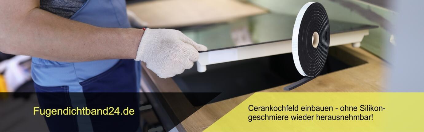 Spezialdichtung für Ceran-Kochfelder - kein Verschmieren wie bei Silikon!