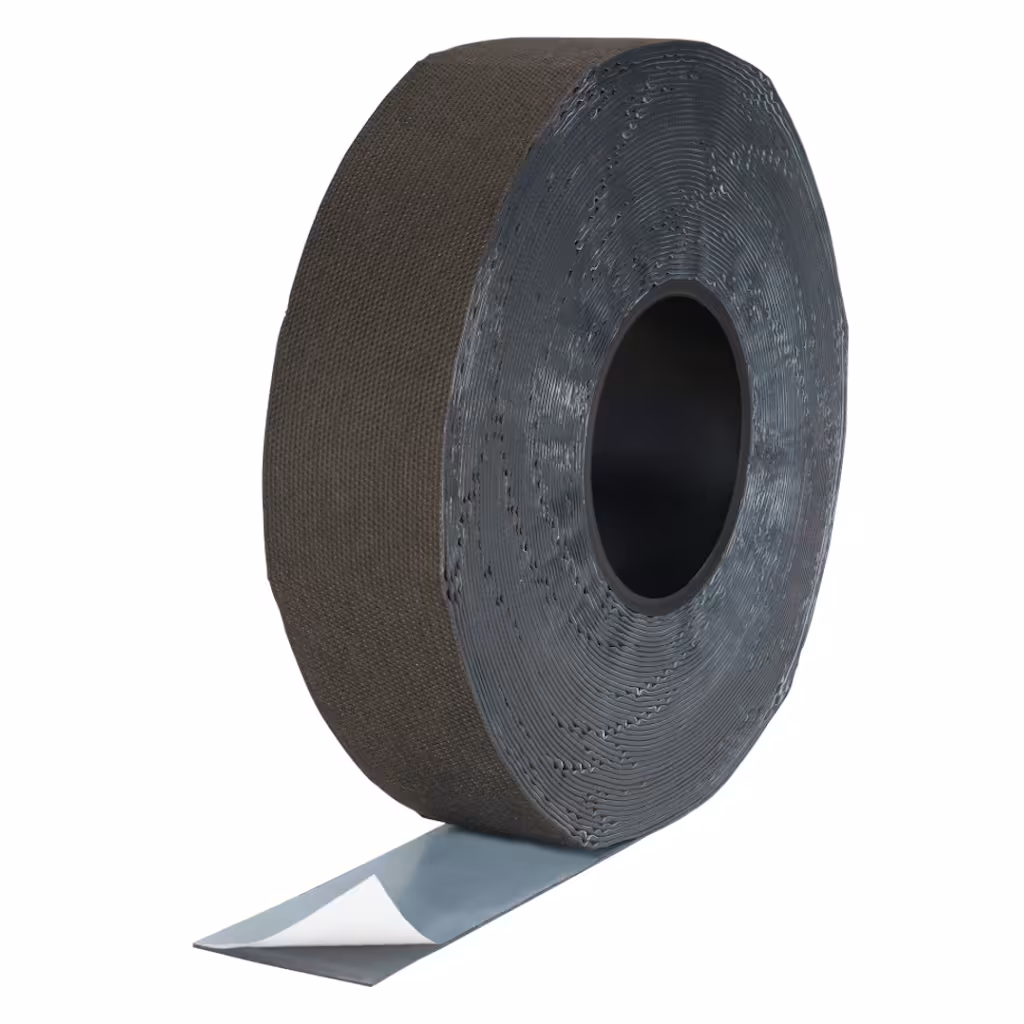 Vlies-Butyl Dichtband mit PP-Sperrschicht - Gerband 613 - 1,2mm x 38mm - schwarzes Vlies-Butyl Dichtband mit Sperrschicht