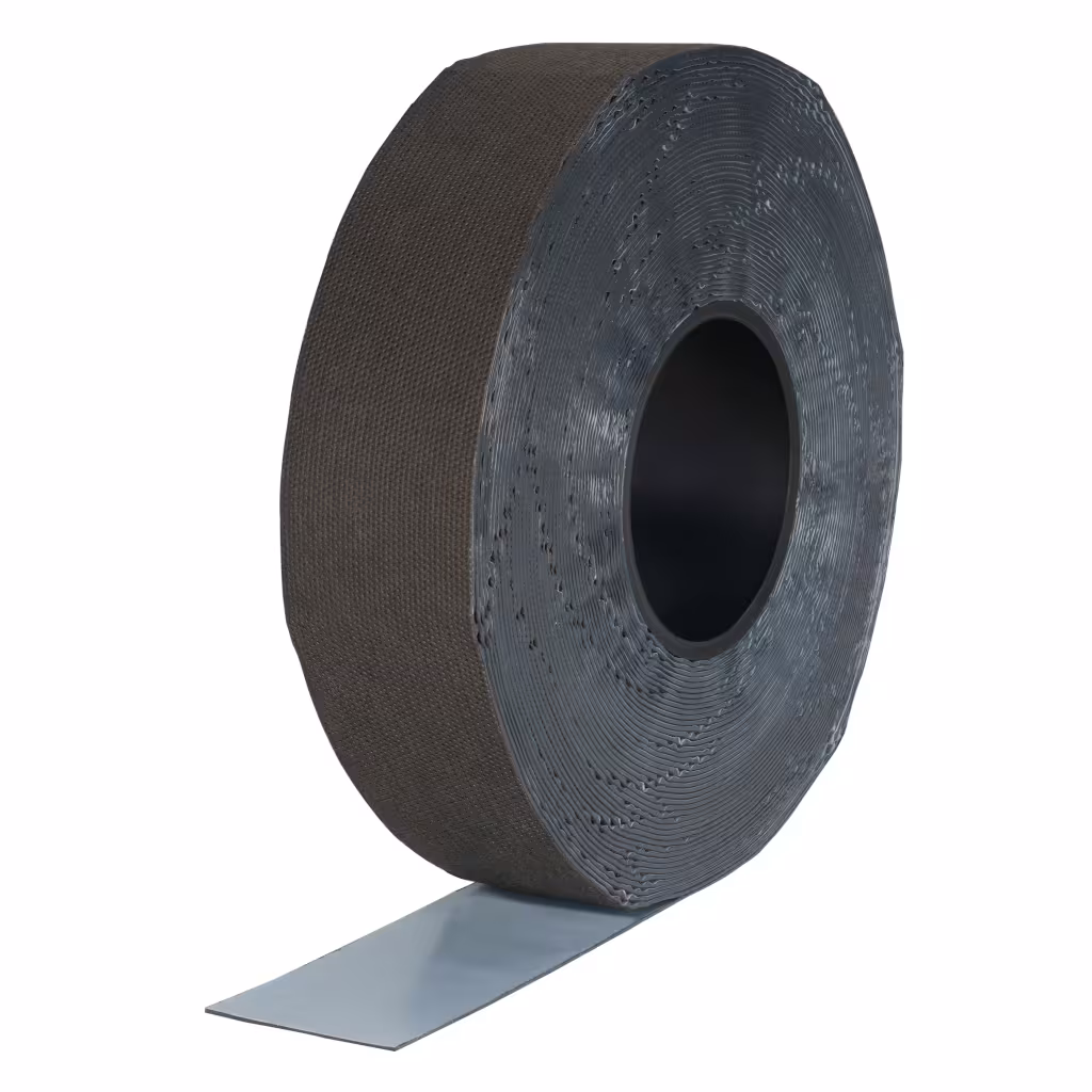 Vlies-Butyl Dichtband mit Sperrschicht in schwarz
