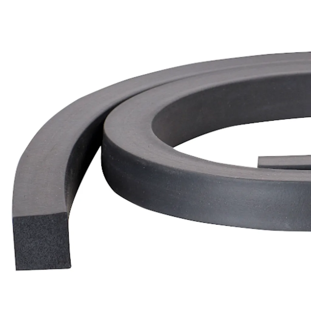 Detailansicht EPDM / Moosgummi Vierkantprofil ohne Kleber - 15° Shore A - 25mm x 4mm