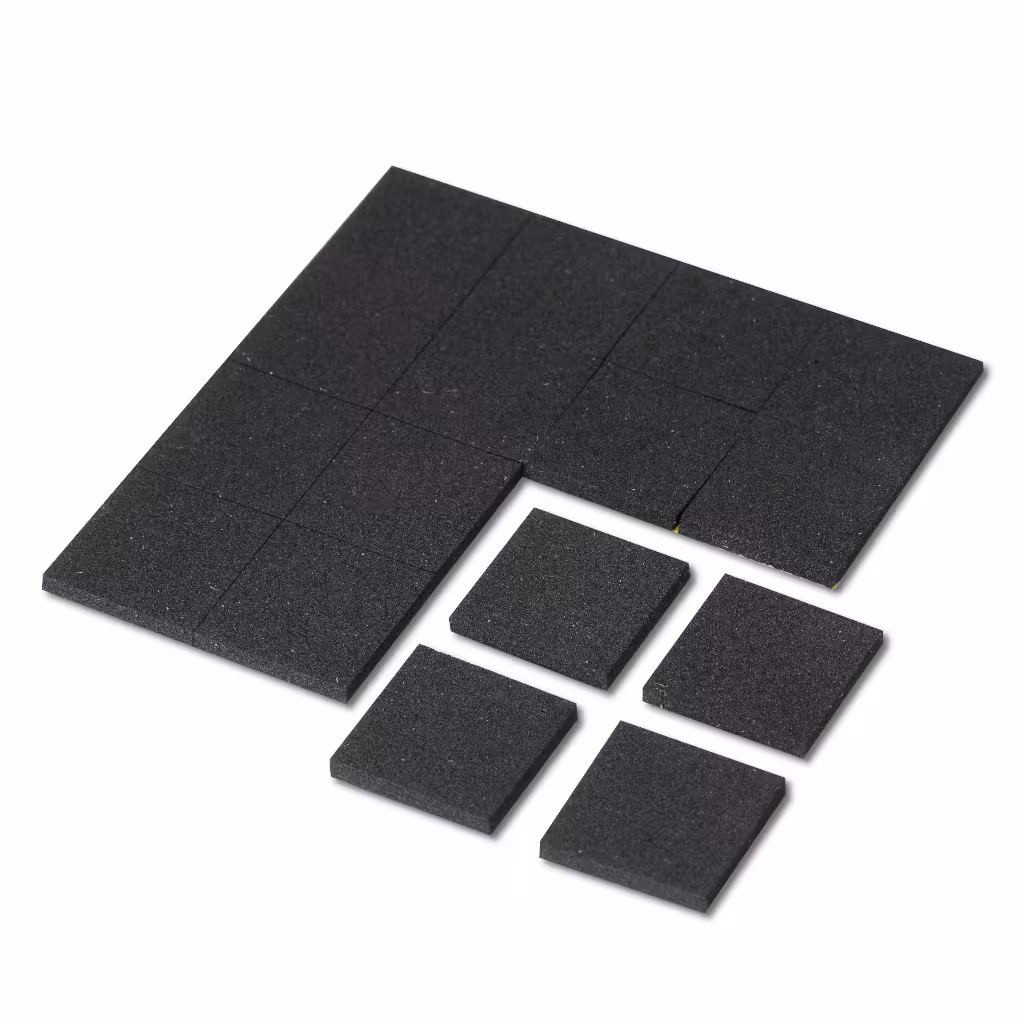 16 EPDM Zellkautschuk Antirutsch Pads 2mm Stärke - Moosgummi