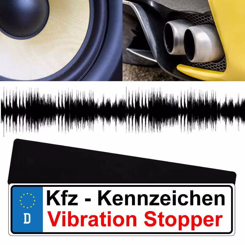 Kennzeichen-Vibration-Stopp 3mm - Montage ohne Nummernschild-Halter - Auto-Nummernschild - Vibration Stopper