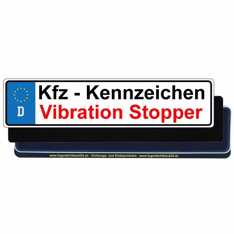Kennzeichen-Vibration-Stopp 1 mm - Montage im Nummernschild-Halter - Kennzeichen-Vibrationsschutz für Kennzeichenhalter