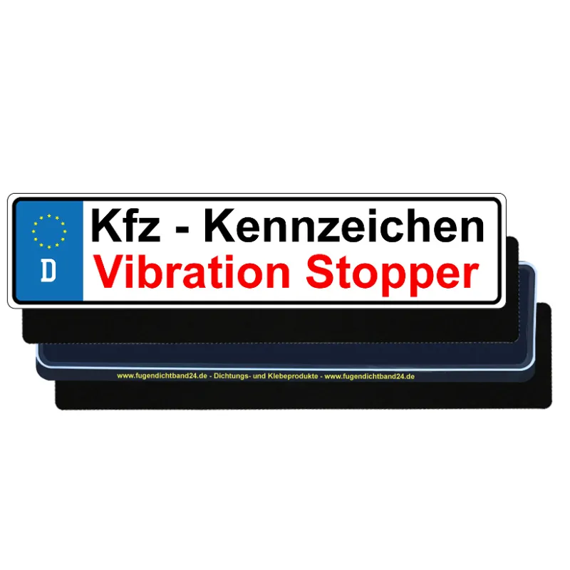 Kennzeichen-Vibration-Stopp - Doppelpack 1 + 3 mm - Montage vor und im Nummerschild-Halter - Kennzeichen-Vibrationsschutz für Kennzeichenhalter im ...