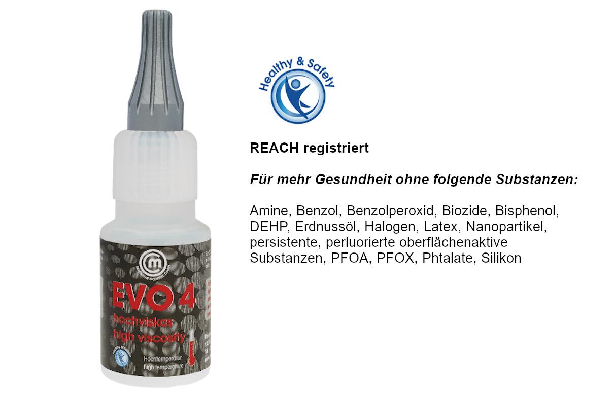 reach registrierter Sekundenkleber hochviskos für hohe Temperaturen
