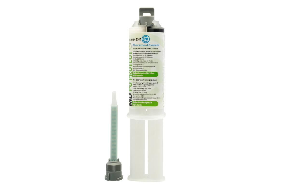 Schnellkleber MD PU-PROTECT - wenig gefährliche Inhaltstoffe - 25 g - Schadstoff reduzierter 2-K Schnellkleber von Marston Domsel