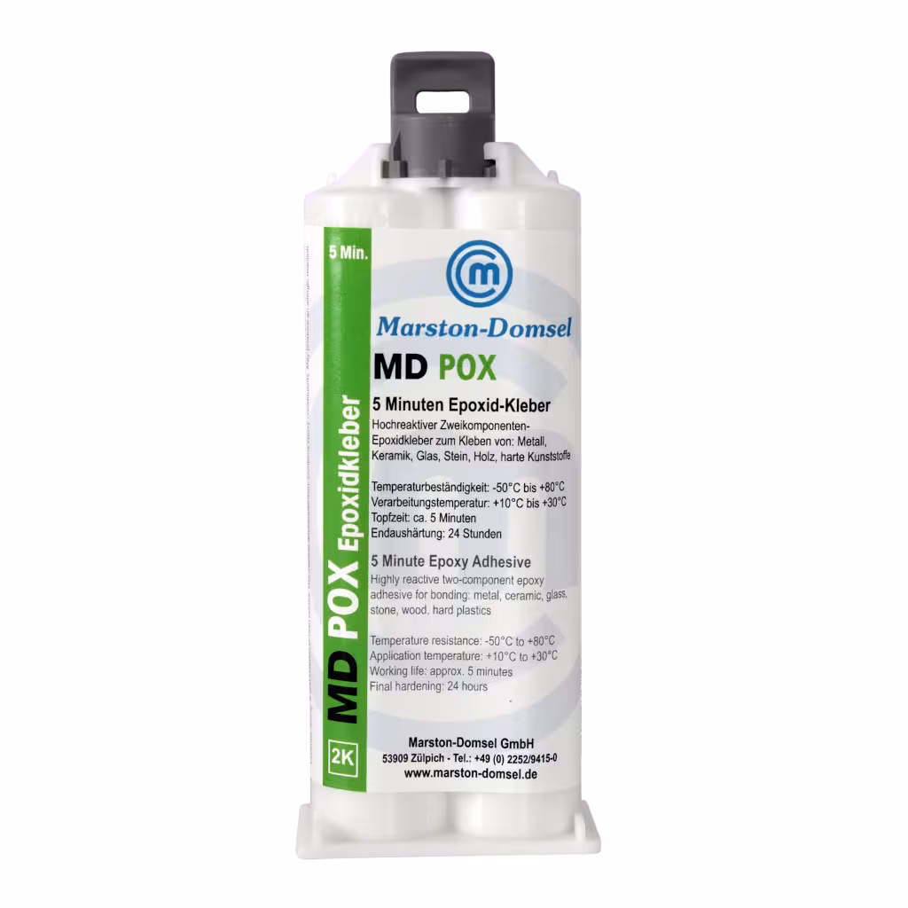 5-Min. Epoxidkleber MD-pox in praktischer Doppelspritze - 50 g - 50g Epoxidkleber MP-pox mit selbstmischender Spritzdüse