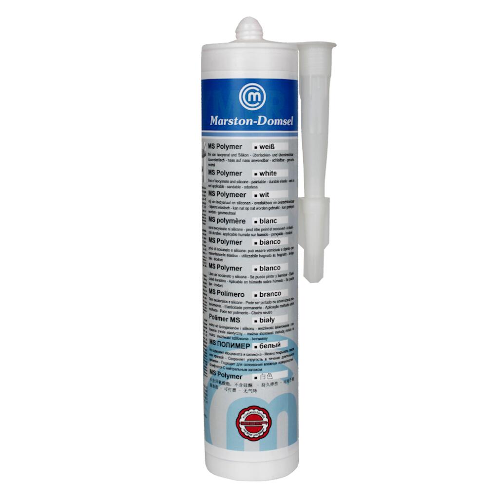 MD MS Polymer weiß - Klebstoff / Dichtstoff mit ISEGA Zertifikat - 290 ml Kartusche - MARSTON DOMSEL MS Polymer weiß lebensmittelunbedenklich  ...