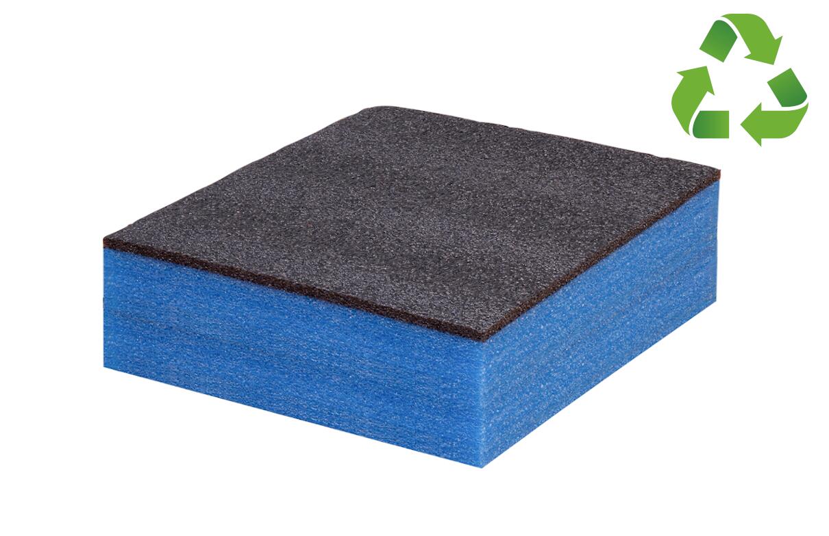 HSF Multilayer Schaumstoff - schwarz blau  für DIY Werkzeugeinlage - 350 x 400 x 57 mm - Multilayer Schaumstoff - schwarz blau  für DIY ...