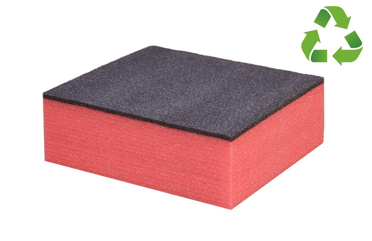 Multilayer Schaumstoff - schwarz rot für DIY Werkzeugeinlage - 350 x 400 x 57 mm