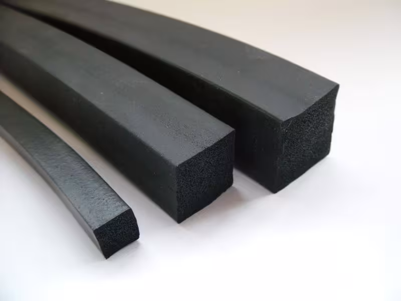 50 Meter EPDM Vierkantprofil ohne Kleber - 15&deg; Shore A - 20mm x 10mm