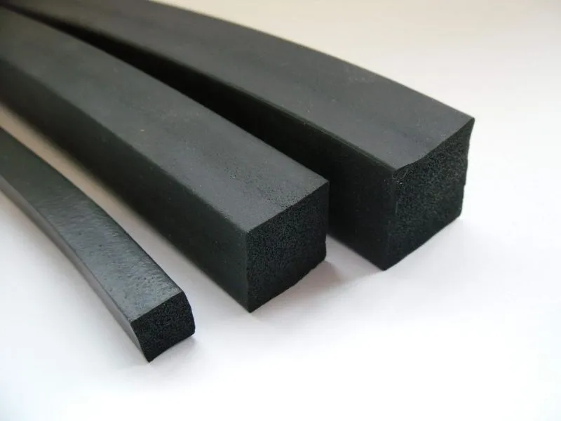 50 Meter EPDM Vierkantprofil ohne Kleber - 15&deg; Shore A - 15mm x 12mm