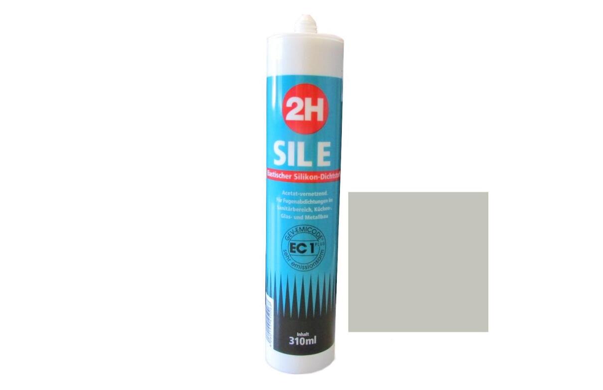2H SIL E manhattan 726 - Sanitärsilikon / Fliesensilikon - 310ml Kartusche
