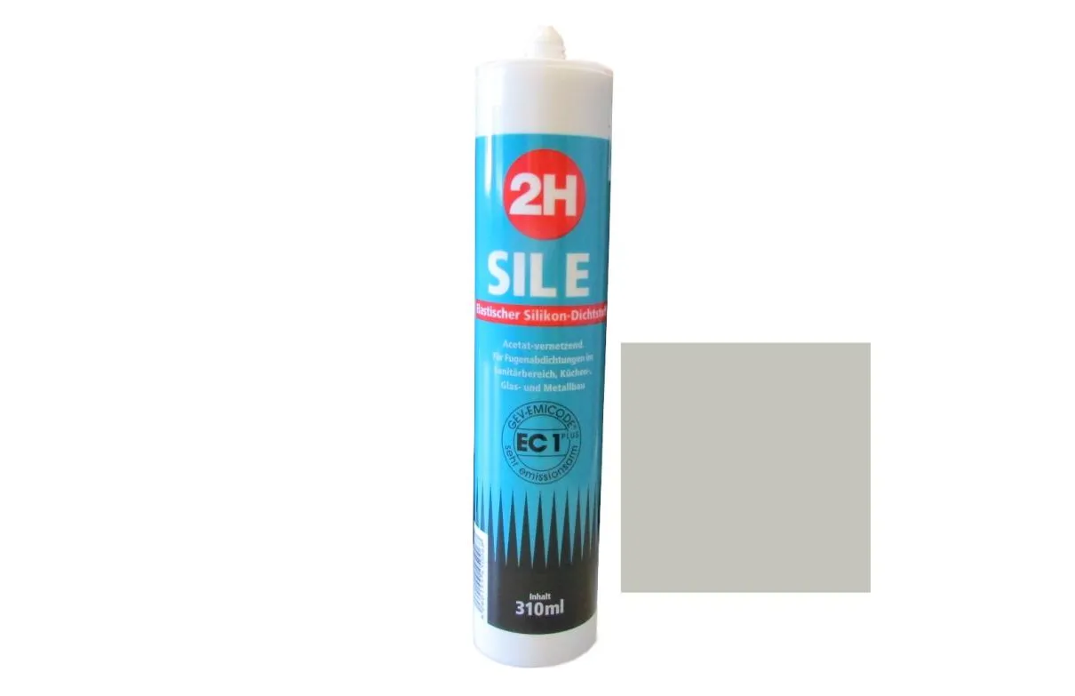 2H SIL E manhattan 726 - Sanitärsilikon / Fliesensilikon - 310ml Kartusche