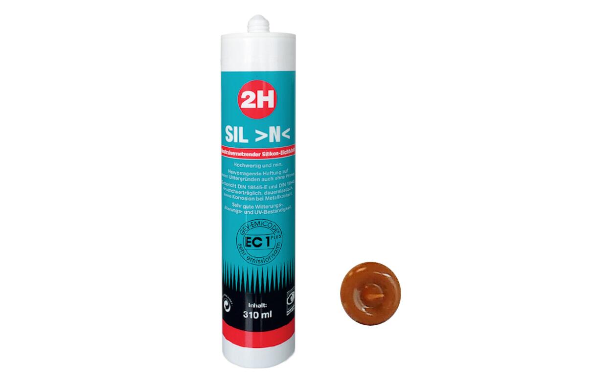 2H SIL N lehmbraun 651 - Silikon / Neutrales System – 310ml Kartusche