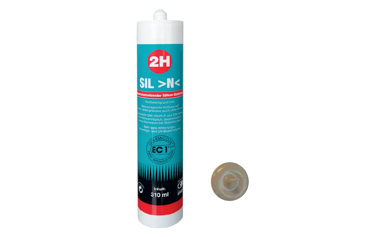 2H SIL N staubgrau 501 - Silikon / Neutrales System – 310ml Kartusche
