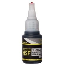 HSF schwarzer Sekundenkleber / dickflüssig, flexibel für Werkstoffe unterschiedlicher Ausdehnung