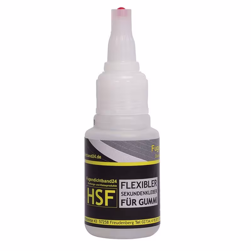 HSF - flexibler Spezial-Sekundenkleber f&uuml;r Gummi - Moosgummi - EPDM-Elastomere