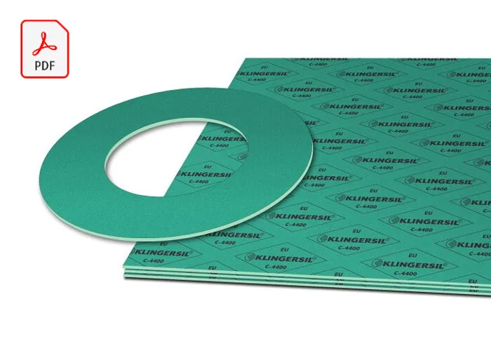 Zuschnitt Hochdruck-Dichtungen 2mm KLINGERSIL® C-4400 aus faserverstärktem Aramidfasern - PDF Upload
