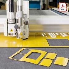 Zuschnitt Flachdichtung 3mm Hypalon Vollgummi 65&deg; Shore A - einseitig selbstklebend - PDF Upload