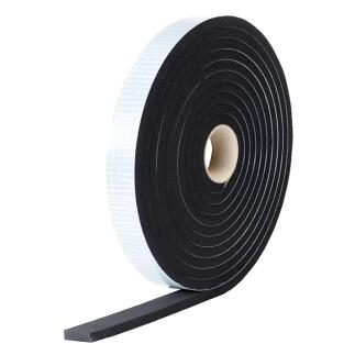 EPDM Zellkautschuk 10mm Stärke - von 250mm bis 900mm Breite - einseitig selbstklebend - 10m Rolle