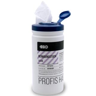 Spenderbox - Ego Clean - Reinigungstuch aus Vliesstoff vorbefeuchtet