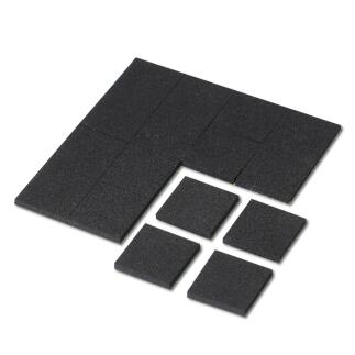 16 EPDM Zellkautschuk Antirutsch Pads 3mm Stärke 25mmx25mm einseitig selbstklebend