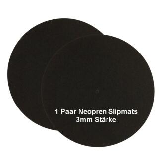 Plattenteller Auflage aus Neopren Zellkautschuk - Slipmats 3mm - 1 Paar