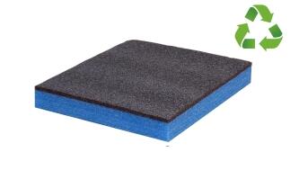 Multilayer Schaumstoff - schwarz blau für DIY Werkzeugeinlage - 350 x 400 x 30 mm