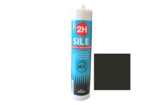 2H SIL E samtschwarz 217 - Sanitärsilikon / Fliesensilikon - 310ml Kartusche