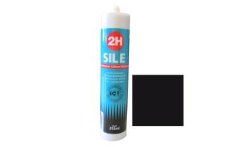 2H SIL E schwarz - Sanitärsilikon / Fliesensilikon - 310ml Kartusche