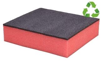 Multilayer-Schaumstoff schwarz-rot 500 x 1.000 x 57 mm für Werkzeugeinlage, Werkzeugwand,