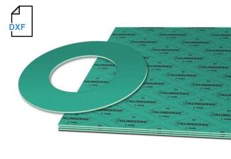 Zuschnitt Hochdruck-Dichtungen 1mm KLINGERSIL® C-4400 aus faserverstärktem Aramidfasern - DXF Upload