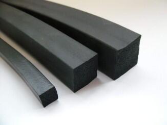 100 Meter EPDM Vierkantprofil ohne Kleber - 15° Shore A - 10mm x 8mm