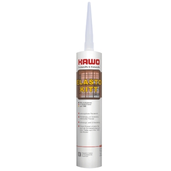 KAWO Elastokitt reinweiß - Dichtkitt, Reparaturkitt für Holzfenster und Stahlfenster und Türen -