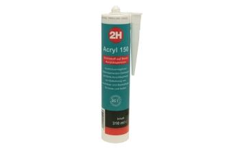 2H Acryl 150 - weiss - plastoelastischer Einkomponenten-Dichtstoff - 310 ml Kartusche