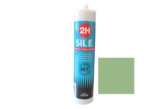 2H SIL E evergreen 305 - Sanitärsilikon | Fliesensilikon - 310ml Kartusche
