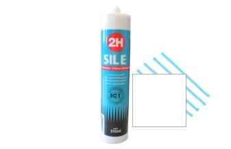2H SIL E weiß - Sanitärsilikon | Fliesensilikon - 310ml Kartusche