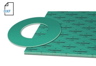 Zuschnitt Hochdruck-Dichtungen 1mm KLINGERSIL® C-4400 aus faserverstärktem Aramidfasern - mit DXF