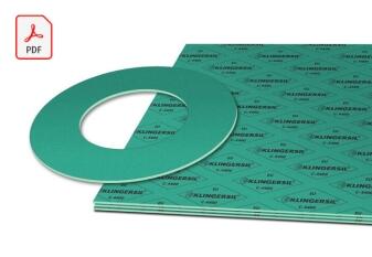 Zuschnitt Hochdruck-Dichtungen 1mm KLINGERSIL® C-4400 aus faserverstärktem Aramidfasern - mit pdf