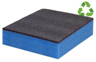 Multilayer-Schaumstoff Multilayer-Schaumstoff schwarz-blau 500 x 1.000 x 57 mm für Werkzeugeinlage,